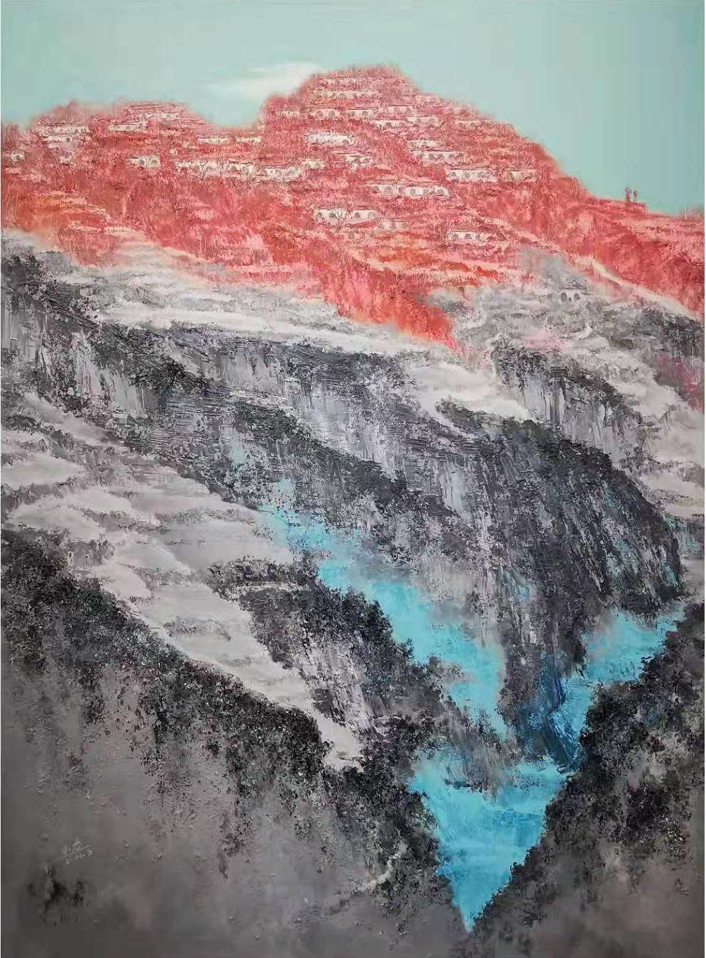 黄小力《多少回梦里回故乡之二》油画 110x150cm 2021年3月 洛阳师范学院 电话18903886261_副本