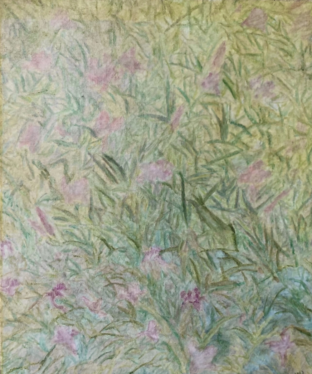 赵娟 油画《芳草》